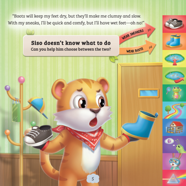 Siso making a choice between sneakers and boots